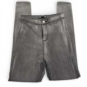 Pretty Little Thing Disco Skinny Jeans Size 6 Gray Denim PLT Casual High Rise